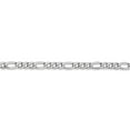 thumbnail image 4 of 14k White Gold 3.5mm Semi-solid Figaro Chain Bracelet - 1.5 Grams - 7 Inch, 4 of 4