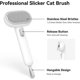 thumbnail image 2 of Cat Brush with Release Button, Cat Brush for Long or Short Haired Cats, Cat Grooming Brush Cat Comb for Kitten Rabbit Massage Removes Loose Fur, Whit, 2 of 5