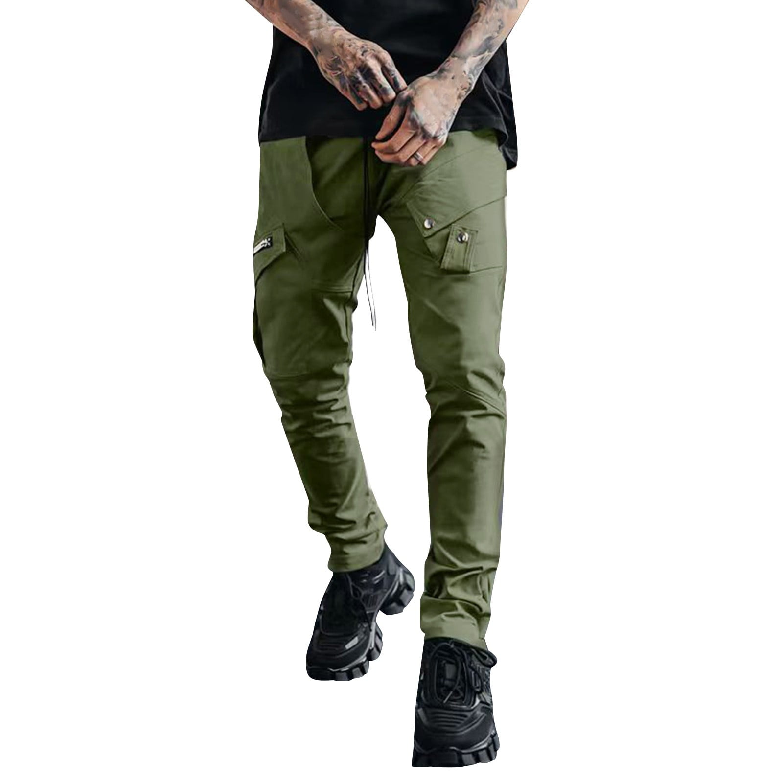 TRGPSG Men's Tactical Pants with 10 Pockets Combat Cargo Work Pants,Khaki  36 - Walmart.com