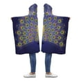thumbnail image 2 of ASHLEIGH Beautiful Peacock Hooded Blanket 50x60 inches Kids Girls Boys Toddler Wearable Blankets, 2 of 2