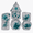Octopus, variant on DND Dice Set 7Pcs Polyhedral Resin Dice, Red Scorpion Core RPG Dice with White Numbers for Tabletop Games