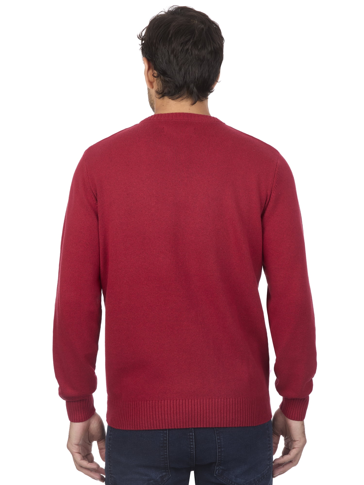 U.S. Polo Assn Men's Textured Chest Stripe Crew Neck Sweater