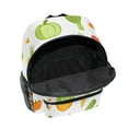 thumbnail image 6 of FORMRS School Backpack with Front Zippered Pocket 12" Student Travel Daypack, White Vegetables Pattern, 6 of 6
