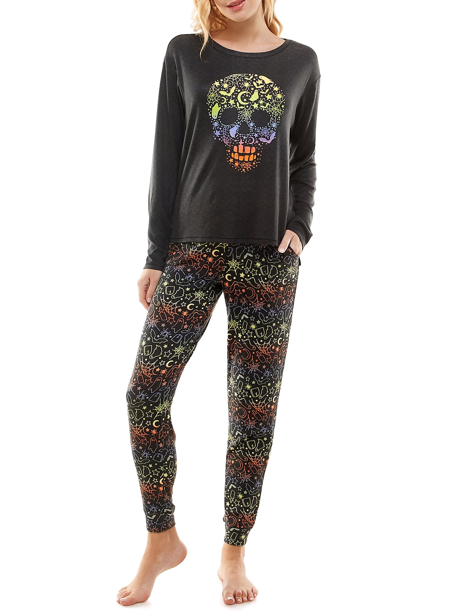 Way To Celebrate Women's Halloween Pajama Set, Sizes XS to 3X