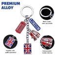 thumbnail image 2 of Llavero metálico con la bandera del Reino Unido LUOEM, llavero de recuerdo, llavero británico, llavero para coche, colgante para bolso, 2 of 7