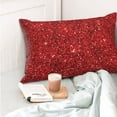thumbnail image 4 of Naloa Red Glitter Pillow Covers, Throw Pillow Case Cushion Covers,Cushion for Bedroom,Couch,Home-16"x24", 4 of 6