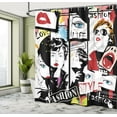 thumbnail image 5 of Ambesonne Feminine Shower Curtain, Modern Fashion Girl, 69"Wx75"L, Black Red, 5 of 5