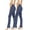 Denim Blue-Denim Blue, variant on Women's 2 Pack Casual Comfy Slim Pocket Jeggings Jeans Pants with Button