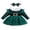 Green, variant on Infant Baby Girl 2Pcs Christmas Outfits Fur Trim Long Sleeve Tulle Dress + Headband Set Velvet Clothes