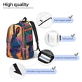 thumbnail image 3 of Balery Neon Rabbit In Archway Mochila Clásica Impresa Básica para Viaje, Mochila Escolar Resistente al Agua, Mochila de Lona con Correas Ajustables-Small, 3 of 5