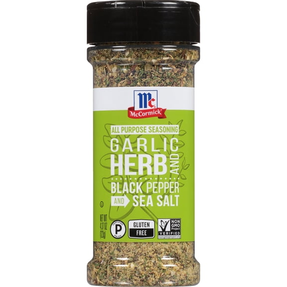 Pack Of 3 McCormick All Purpose Seasoning Garlic Herb Black Pepper & Sea Salt, 4.37 oz (Package May Vary)