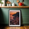 thumbnail image 6 of Sunset over Minori 03 - Minori Campania Italy Photography Sunset Coastal Cityscape Landscape Architecture Scenic Travel Poster Black Framed Wall Art Print 5 x 7 inches, 6 of 8