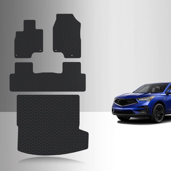 ToughPRO Full Set   Trunk Mats Compatible with Acura RDX 2023 - All Weather Heavy Duty (Made in USA) Black Rubber
