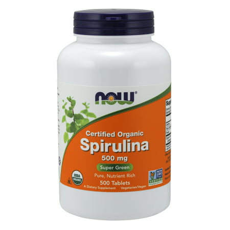 NOW Supplements, Organic Spirulina 500 mg with Vitamins, Minerals and GLA (Gamma-Linolenic Acid), 500 (Best Spirulina In The World)