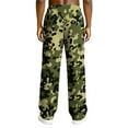 thumbnail image 5 of Dresfit Camo Pants Men Baggy Wide Leg Sweatpants 2026 Textured Drawstring Waffle Knit Slacks Spring Straight Leg Relaxed Fit Lounge Pant with Pockets Green L, 5 of 7