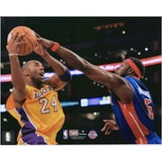 Ben Wallace Detroit Pistons Unsigned Block on Kobe Bryant Photograph