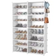 thumbnail image 1 of Organizador de zapatos HOMIDEC de 8 niveles para armario, 32 pares, metal blanco, 1 of 9