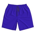 thumbnail image 5 of Wukai Darkblue Print Beach Trunks with Compression Liner Swimsuit Quick Dry Beach Sports Shorts with Pocket-Small, 5 of 8