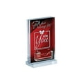 thumbnail image 3 of 5.5" W x 8.5" H Vertical Acrylic Block Sign Holder on Acrylic Base w/ Gift Card Pocket, 3 of 4