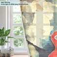 thumbnail image 3 of Fire Red Guitar Semi Sheer Curtains for Living Room Bedroom Set of 2 Insulated Window Drapes, 3 of 6