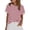 Red, variant on Striped Tops for Women Short Sleeve Crew Neck Scalloped T Shirts Summer Casual Loose Shirts, M