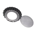 thumbnail image 2 of 2 Pcs 4 Round Baking Tray Non-stick Portable Mini Tart Pan Bread Cake Making Miniature Mold Baking Mat, 2 of 8