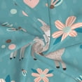 thumbnail image 3 of Wukai Teal Mama Llama Women’s Short Sarongs Beach Wrap Bikini Bottom Short Skirt Chiffon Scarf for Swimwear, 3 of 4