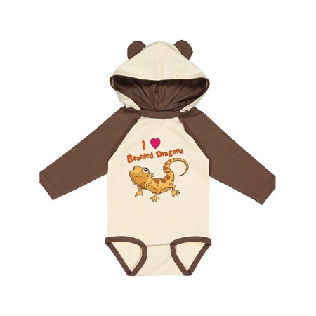 

Inktastic I Love Bearded Dragons Gift Baby Boy or Baby Girl Long Sleeve Bodysuit