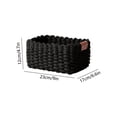 thumbnail image 3 of Small Wicker Basket, Handwoven Paper Rope Storage Baskets with Handles, Decorative Organizing Bins for Home, Desk, Bathroom Kitchen Storage Gifts, 3 of 6
