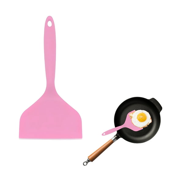 ACDANC Fish Spatula,Translucent Tamagoyaki Spatula Silicone Spatula,Flexible Heat Resistant Design Spatulas for Kitchen Use,Pink,10.04*4.72*0.79in