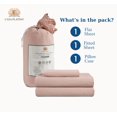 thumbnail image 4 of Casa Platino Twin Extra Long Size Bed Sheets Set - Washed Ultra-Soft Microfiber Twin Extra Long Bed Sheets - Extra Soft - 3 Piece Set - Bedding Sheets & Pillowcases, Twin XL-Sepia Rose, 4 of 9