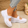 thumbnail image 6 of CHICVOMEY Women's Slip-On Sneakers - Mary Jane Walking Sneakers with Elastic Straps & Cushioned Sole - Breathable Platform Flats for Daily Travel, 6 of 9