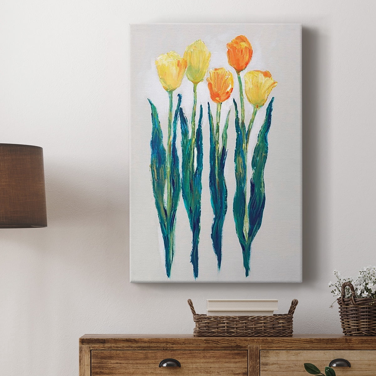 Tulips in a Row II Premium Gallery Wrapped Canvas - Ready to Hang
