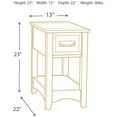 thumbnail image 5 of Bowery Hill Table d'Appoint Design Signature par 1-Tiroir Marron, 5 of 5