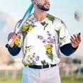 thumbnail image 5 of Lsque Lavender Flowers Pattern Mens Polo Golf Shirts Funny Graphics Shorts Sleeve Button Shirts Baseball T-shirt-XX-Large, 5 of 7