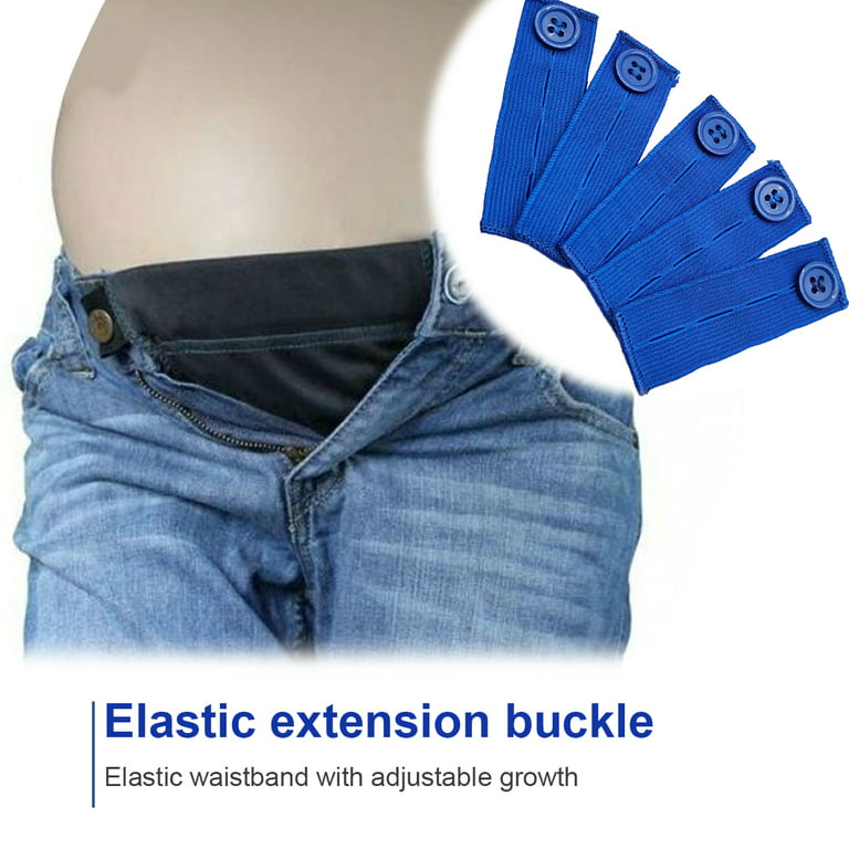 ADVEN Jeans Extender Comfortable Maternity Pants Belly Band Extender Pant  Button Extenders Waistband Clothes Extension Washable Jeans Accessory 
