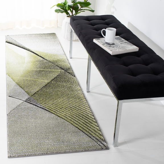 Safavieh Hollywood Celandine Abstract Runner Rug, Gray/Green, 2'3" x 12'