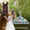 thumbnail image 6 of XATENJE  Horse Necklace 925 Sterling Silver Mountain Horse Pendant Necklace Horse Jewelry Gifts for Women Mom Daughter Christmas Birthday, 6 of 6