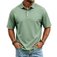 thumbnail image 2 of Mens Polo Shirts Summer Golf Beach Short Sleeve Collared Quick Dry Lightweight Regular Fit Shirt, XL, 2 of 5