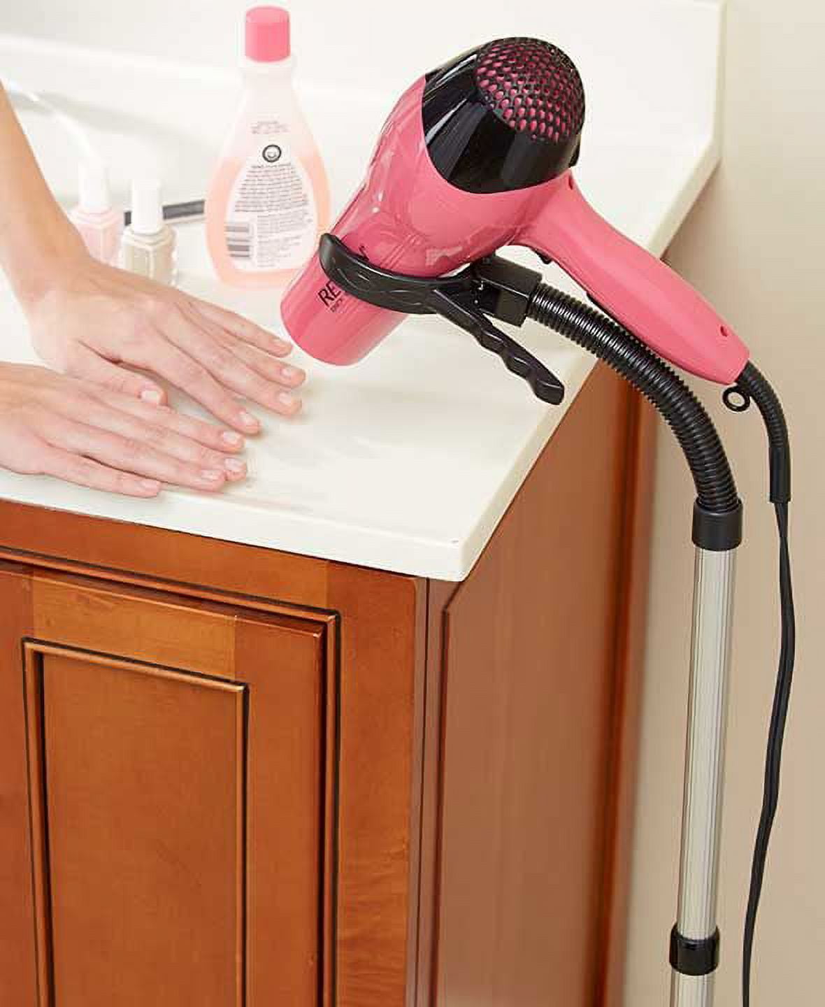 Hands Free Hair Dryer Stand Holder Height Adjustable Rotating