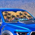 thumbnail image 2 of Yuyamidu Coconut Tree Car Sunshade for Windshield Sunset Sun Shade for Car Windshield Fashion Car Window Shade Automobile Interior Accessories, 2 of 7