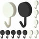 thumbnail image 1 of Ganchos decorativos para baño, elegante gancho multiusos de agarre fuerte en superficies lisas, ganchos de pared adhesivos para guardar artículos domésticos diarios, 1 of 5