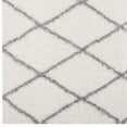 thumbnail image 4 of Modway Toryn Diamond Lattice 8x10 Shag Area Rug in Ivory and Gray, 4 of 7