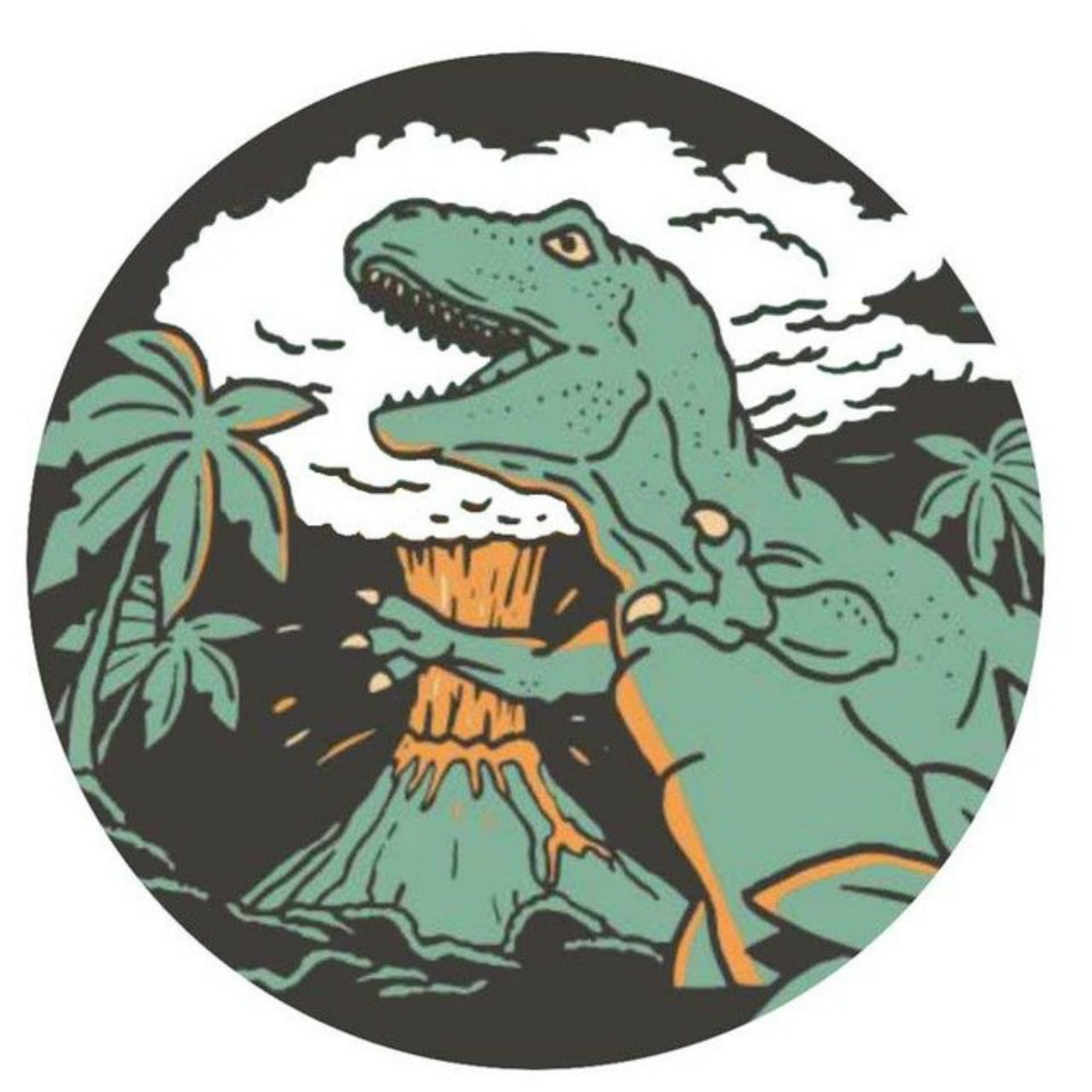 jurassic park iron on embroidered patch 3" dinosaurs world prehistoric raptor 