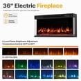 thumbnail image 4 of Sonegra 98" Farmhouse Entertainment Center with 36" Fireplace, TV Stand, Bookshelf, Cabinet, Fits TVs up to 75", Media Console with Power Outlets and Barn Doors for Living Room, Black, 4 of 8