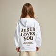 thumbnail image 3 of Kids Hoodies Jesus Loves You Hooded Sweatshirts Long Sleeve Graphic Sweatshirt Comfy Oversize Pullover Top Cute Sweatshirt Clothes for 9-10 Years Old Girls Cute&nbsp;Boy Girl&nbsp;Clothing, 3 of 6