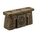 thumbnail image 3 of 20 x 4.5 x 8" Antique Carved 3 Pillar Candle Holder 1E, 3 of 5