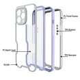 thumbnail image 2 of Designed For iPhone 12 Pro Phone Case,Military-Grade Protection,Transparent Back Designing,Heavy Duty Anti-Drop Shockproof Bicolor Rugged 4-in-1 Phone Case For iPhone 12 Pro,Lightpurple, 2 of 8