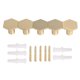 thumbnail image 2 of Paquete de 5 perillas hexagonales de latón manija del pequeña sala manija del cajón muebles de cocina s de pared - 22mm con tornillo de 22 mm con tornillo de perfecl Perillas del gabinete de la puerta, 2 of 8