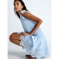 thumbnail image 4 of Scoop Women's and Women's Plus Crochet Mini Dress, Sizes XS-4X, 4 of 6